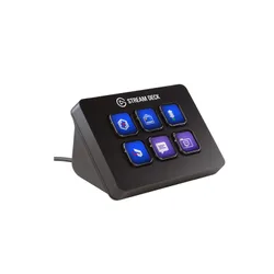 Elgato Stream Deck Mini - Compact Live Production Controller with 6 Customizable LCD keys, Trigger Actions in OBS Studio, Streamlabs, Twitch, YouTube and More (10GAI9901), Black