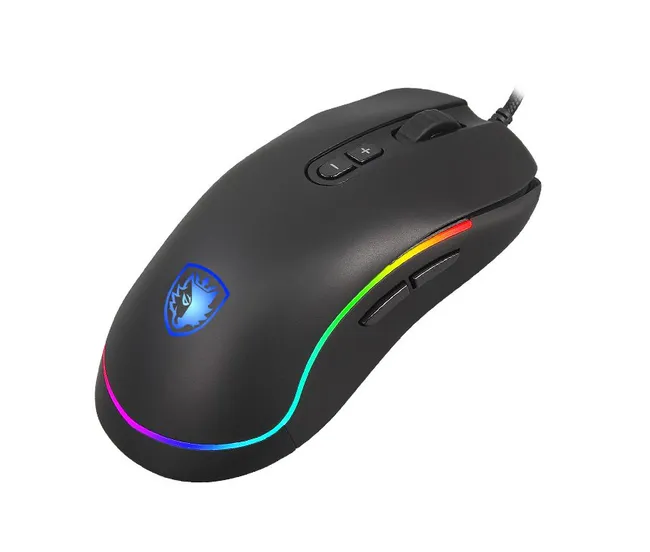 ERGONOMIC ESPORTS MOUSE DESIGN, Equipped with the advanced PMW 3325 optical sensor,9 Programmable Buttons, 11 RGB Lighting Modes, 10,000 DPI