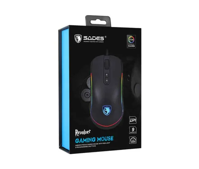 ERGONOMIC ESPORTS MOUSE DESIGN, Equipped with the advanced PMW 3325 optical sensor,9 Programmable Buttons, 11 RGB Lighting Modes, 10,000 DPI