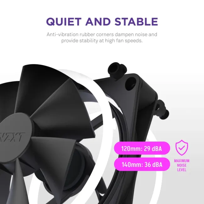 FAN NZXT F140RGB Duo - 140mm Dual-sided RGB Fan - Double Pack (Black) w/RGB Controller (RF-D14DF-B1)