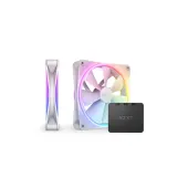 FAN NZXT F140RGB Duo - 140mm Dual-sided RGB Fan - Double Pack (White) w/RGB Controller (RF-D14DF-W1)