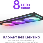 FAN NZXT F360 RGB Core Fan (Single Frame) - Black (RF-U36HF-B1)