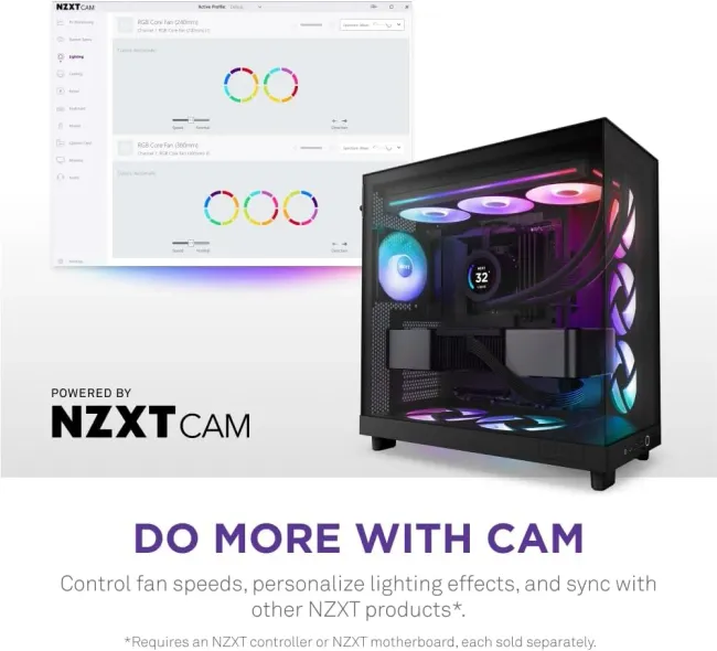 FAN NZXT F360 RGB Core Fan (Single Frame) - Black (RF-U36HF-B1)