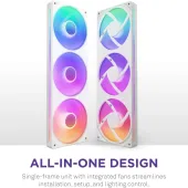 FAN NZXT F360 RGB Core Fan (Single Frame) - White (RF-U36HF-W1)