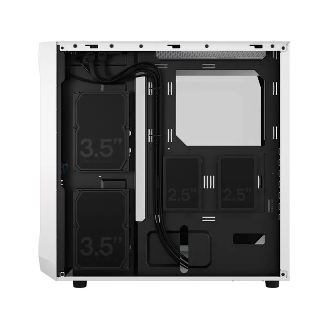 Fractal Design Focus 2 RGB White TG Clear Tint - Mid Tower Gaming CASE, Tempered Glass