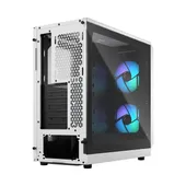 Fractal Design Focus 2 RGB White TG Clear Tint - Mid Tower Gaming CASE, Tempered Glass