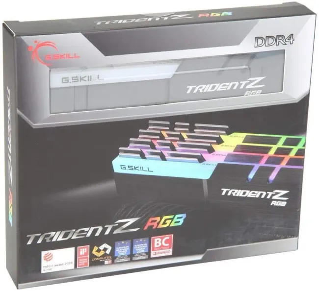 G.Skill Memory Trident Z RGB32 GB 4X8 DD4R4 3600 MT/S BLACK(F4-3600C19Q-32GTZRB)