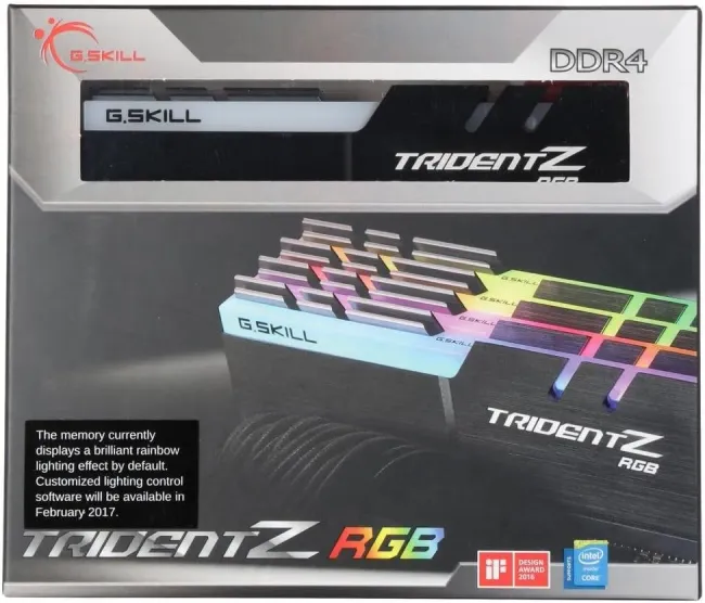 G.Skill Memory Trident Z RGB32 GB 4X8 DD4R4 3600 MT/S BLACK(F4-3600C19Q-32GTZRB)