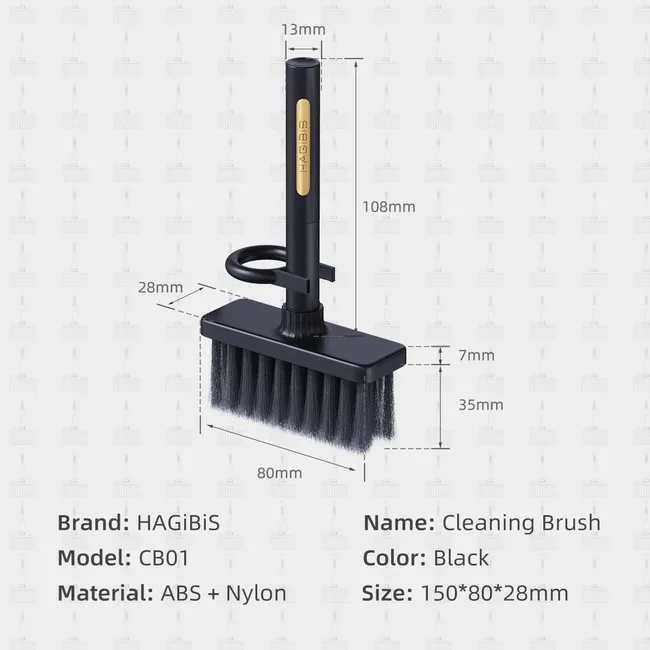 Hagibis Keyboard Cleaning Brush Computer Earphone Cleaning tools Keyboard Cleaner keycap Puller kit for PC - BLACK