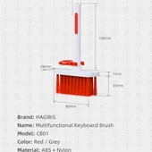 Hagibis Keyboard Cleaning Brush Computer Earphone Cleaning tools Keyboard Cleaner keycap Puller kit for PC - RED