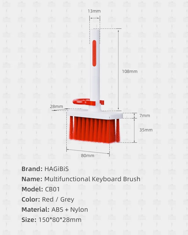 Hagibis Keyboard Cleaning Brush Computer Earphone Cleaning tools Keyboard Cleaner keycap Puller kit for PC - RED