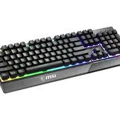 KB MSI Gaming Keyboard Vigor GK30 Backlit RGB Dedicated Hotkeys Anti-Ghosting Water Resistant Mechanical Feel Gaming Keyboard (S11-04AR212-CLA)