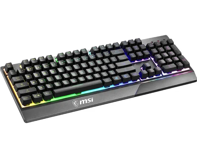 KB MSI Gaming Keyboard Vigor GK30 Backlit RGB Dedicated Hotkeys Anti-Ghosting Water Resistant Mechanical Feel Gaming Keyboard (S11-04AR212-CLA)