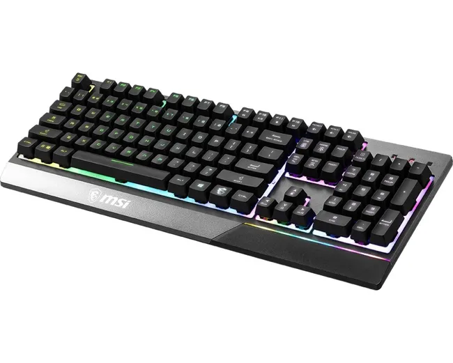 KB MSI Gaming Keyboard Vigor GK30 Backlit RGB Dedicated Hotkeys Anti-Ghosting Water Resistant Mechanical Feel Gaming Keyboard (S11-04AR212-CLA)