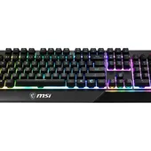 KB MSI Gaming Keyboard Vigor GK30 Backlit RGB Dedicated Hotkeys Anti-Ghosting Water Resistant Mechanical Feel Gaming Keyboard (S11-04AR212-CLA)