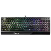 KB MSI Gaming Keyboard Vigor GK30 Backlit RGB Dedicated Hotkeys Anti-Ghosting Water Resistant Mechanical Feel Gaming Keyboard (S11-04AR212-CLA)