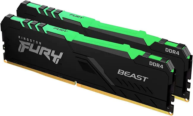 Kingston 64GB 3600MHz DDR4 CL18 DIMM (Kit of 2) FURY Beast RGB ( KF436C18BBAK2/64)