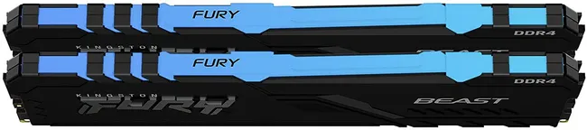 Kingston 64GB 3600MHz DDR4 CL18 DIMM (Kit of 2) FURY Beast RGB ( KF436C18BBAK2/64)