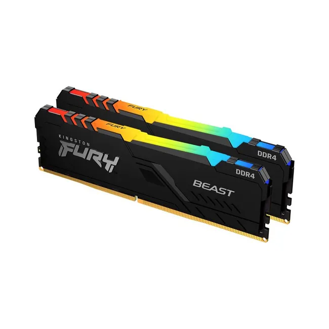 Kingston 64GB 3600MHz DDR4 CL18 DIMM (Kit of 2) FURY Beast RGB ( KF436C18BBAK2/64)