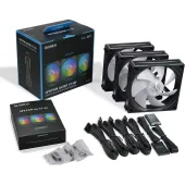 LIAN LI UNI Fan AL V2 120 Triple aRGB PWM 120mm 2000RPM With Controller -Black