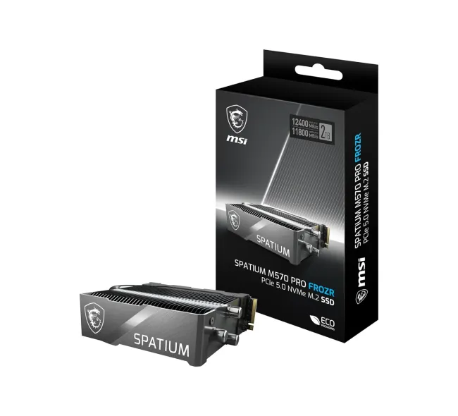 MSI Gaming SPATIUM M570 PRO PCIe 5.0 NVMe M.2 2TB FROZR Internal SSD (PCIe Gen5, NVMe 2.0, M.2 2280,