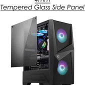 MSI MAG FORGE 100R Mid Tower Gaming Computer Case Black