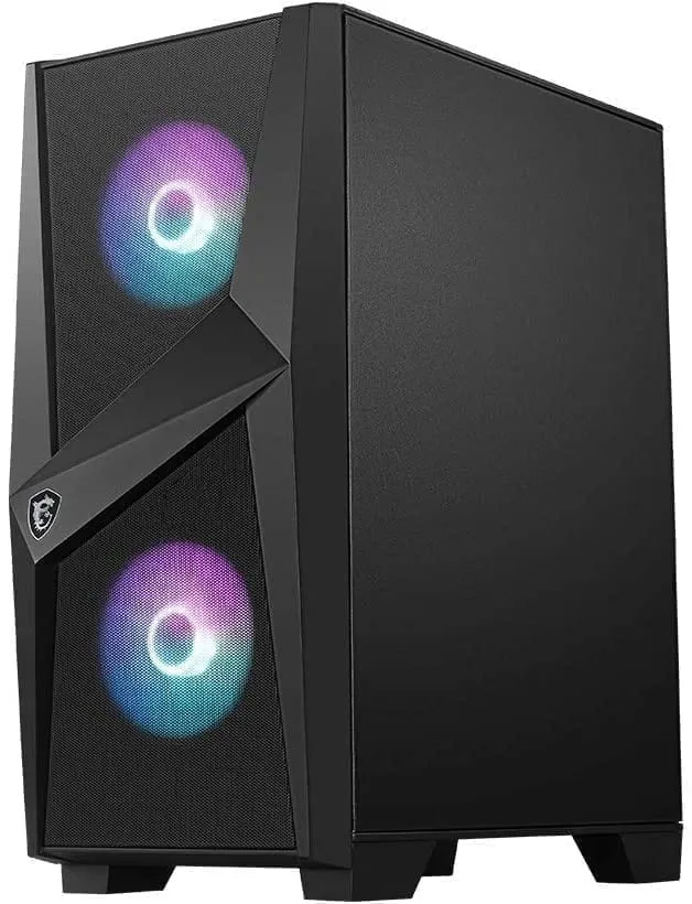 MSI MAG FORGE 100R Mid Tower Gaming Computer Case Black