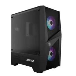 MSI MAG FORGE 100R Mid Tower Gaming Computer Case Black