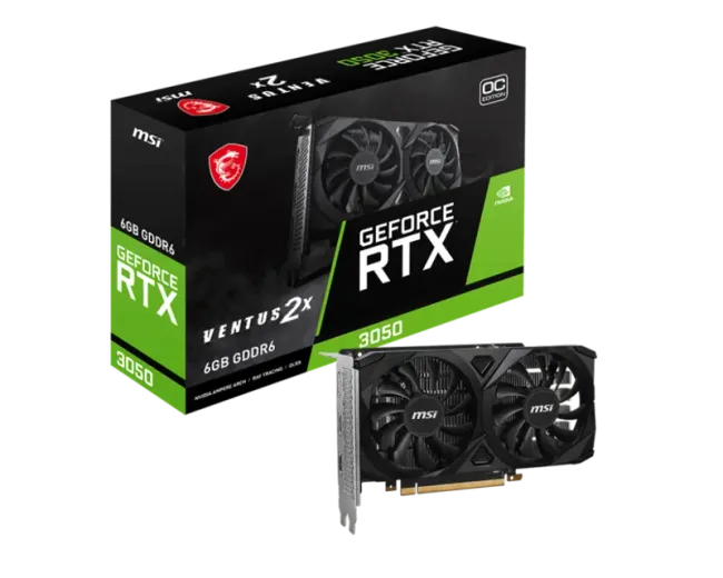 MSI RTX 3050 VENTUS 2X 6G OC