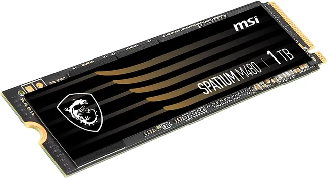 MSI SPATIUM M480 1TB PCIe 4.0 NVMe M.2 Internal SSD PCIe Gen4 NVMe 1.4 3D NAND 1400 TBW (SPATIUM M480 PCIe 4.0 NVMe M.2 )