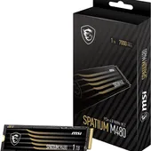 MSI SPATIUM M480 1TB PCIe 4.0 NVMe M.2 Internal SSD PCIe Gen4 NVMe 1.4 3D NAND 1400 TBW (SPATIUM M480 PCIe 4.0 NVMe M.2 )