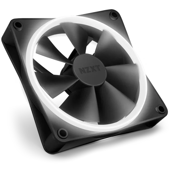 NZXT F120RGB Duo - 120mm Dual-sided RGB Fan - Triple Pack (Black) w/RGB Controller (RF-D12TF-B1)