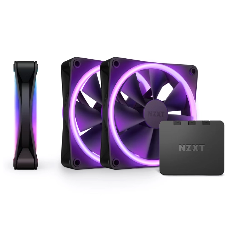 NZXT 120mm RGBファンとコントローラーセット NZXT | F120 RGB x3 Pack | 120mm PC Cooling Fans