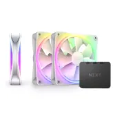 NZXT F120RGB Duo - 120mm Dual-sided RGB Fan - Triple Pack (White) w/RGB Controller(RF-D12TF-W1)