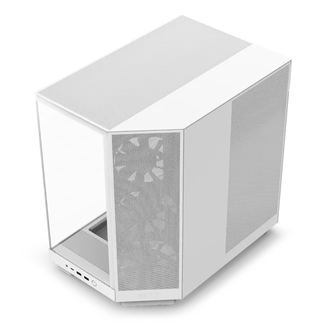 NZXT H6 Flow (2023) Compact Dual-chamber ATX Case - All White (CC-H61FW-01)