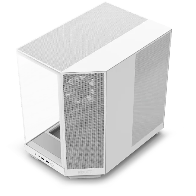 NZXT H6 Flow RGB (2023) Compact Dual-chamber ATX Case with RGB Fans - All White