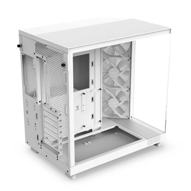 NZXT H6 Flow RGB (2023) Compact Dual-chamber ATX Case with RGB Fans - All White