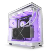 NZXT H6 Flow RGB (2023) Compact Dual-chamber ATX Case with RGB Fans - All White