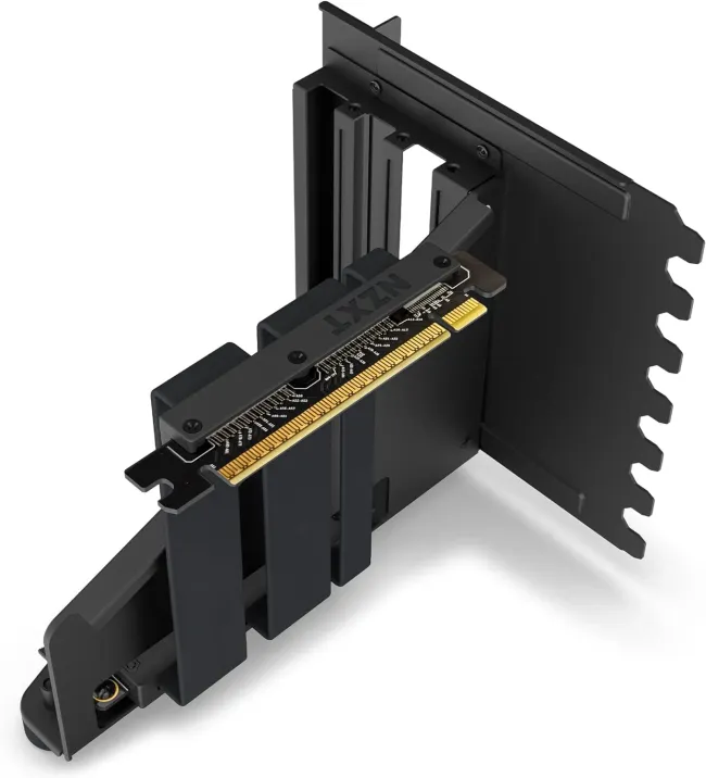 NZXT Vertical GPU Mounting Kit - AB-RH175-B1-175 mm PCIe 4.0x16 Riser Cable - GPU Holder - Sturdy Steel Bracket - Black