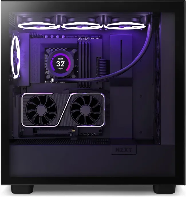 NZXT Vertical GPU Mounting Kit - AB-RH175-B1-175 mm PCIe 4.0x16 Riser Cable - GPU Holder - Sturdy Steel Bracket - Black