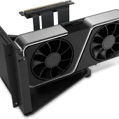 NZXT Vertical GPU Mounting Kit - AB-RH175-B1-175 mm PCIe 4.0x16 Riser Cable - GPU Holder - Sturdy Steel Bracket - Black