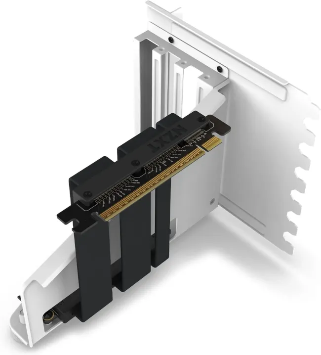 NZXT Vertical GPU Mounting Kit - AB-RH175-W1-175 mm PCIe 4.0x16 Riser Cable - GPU Holder - Sturdy Steel Bracket - White