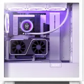 NZXT Vertical GPU Mounting Kit - AB-RH175-W1-175 mm PCIe 4.0x16 Riser Cable - GPU Holder - Sturdy Steel Bracket - White