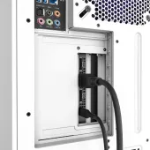 NZXT Vertical GPU Mounting Kit - AB-RH175-W1-175 mm PCIe 4.0x16 Riser Cable - GPU Holder - Sturdy Steel Bracket - White