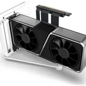 NZXT Vertical GPU Mounting Kit - AB-RH175-W1-175 mm PCIe 4.0x16 Riser Cable - GPU Holder - Sturdy Steel Bracket - White