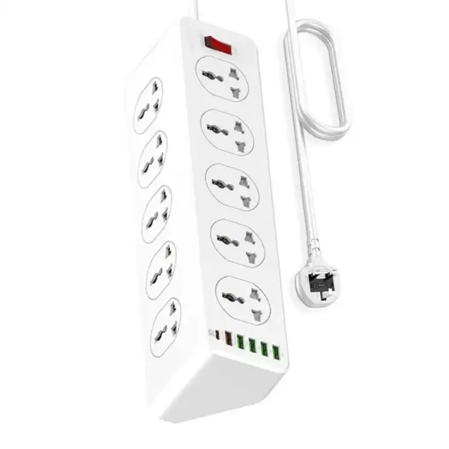 OLA-MP10610 Power Strip Surge Protector – 10 Outlets + 5 USB + Type-C, High-Speed Charging, and Overload Protection, and 700J Surge Suppression