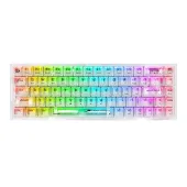 Redragon Castor Pro K631CT, wireless, bluetooth, gaming, mechanical, red switches, TKL, RGB, white transparent Keyboard