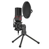 Redragon GM100 Professional Studio Condenser Microphone for Computer PC-With 3.5mm XLR/Pop Filter/Tripod Stand/Shock Mount for Gaming Streaming Recording Podcasting Broadcasting