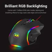 Redragon Griffin M607 Wired USB Gaming Mouse with 7 Programmable Buttons / 7200 DPI/RGB Lighting for Windows/Mac PC