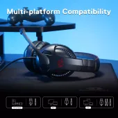 Redragon H211 Cronus Black Wired Gaming Headset With Microphone